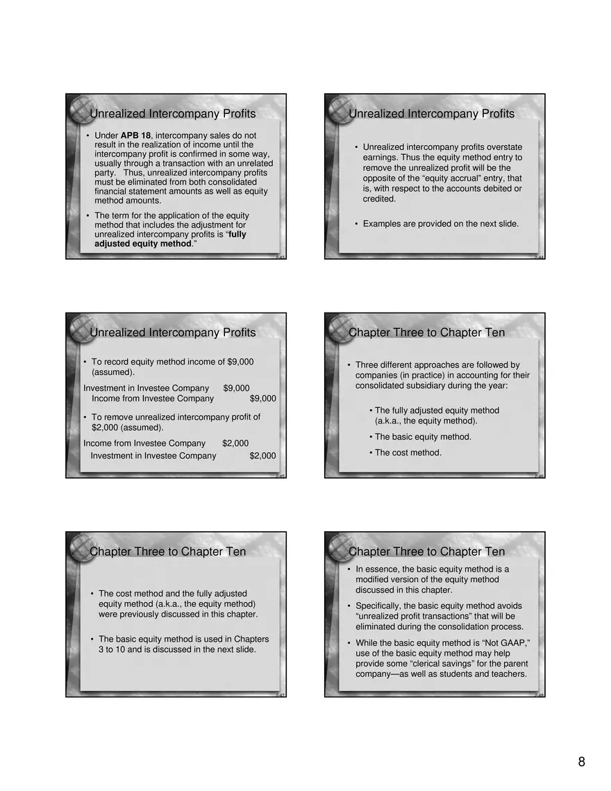 Reporting Intercorporate Interest - Page 8