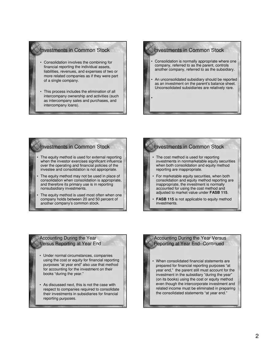 Reporting Intercorporate Interest - Page 2