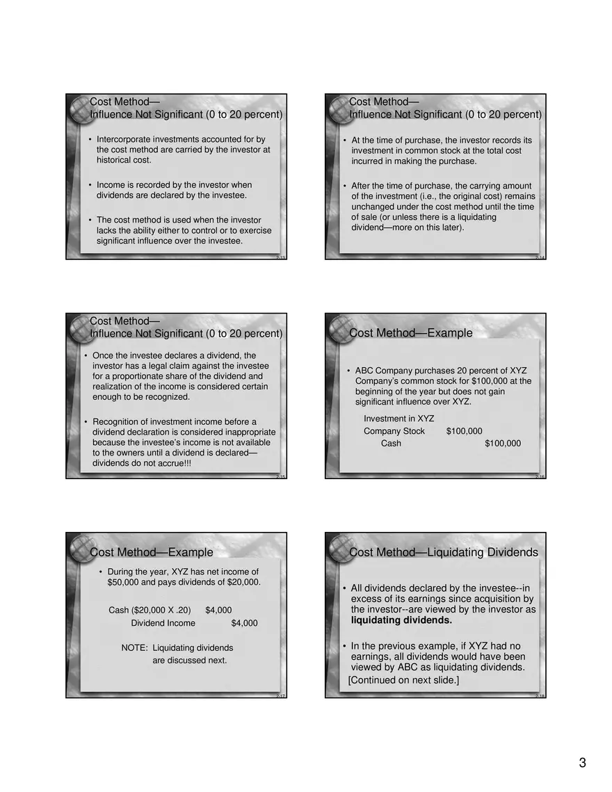 Reporting Intercorporate Interest - Page 3
