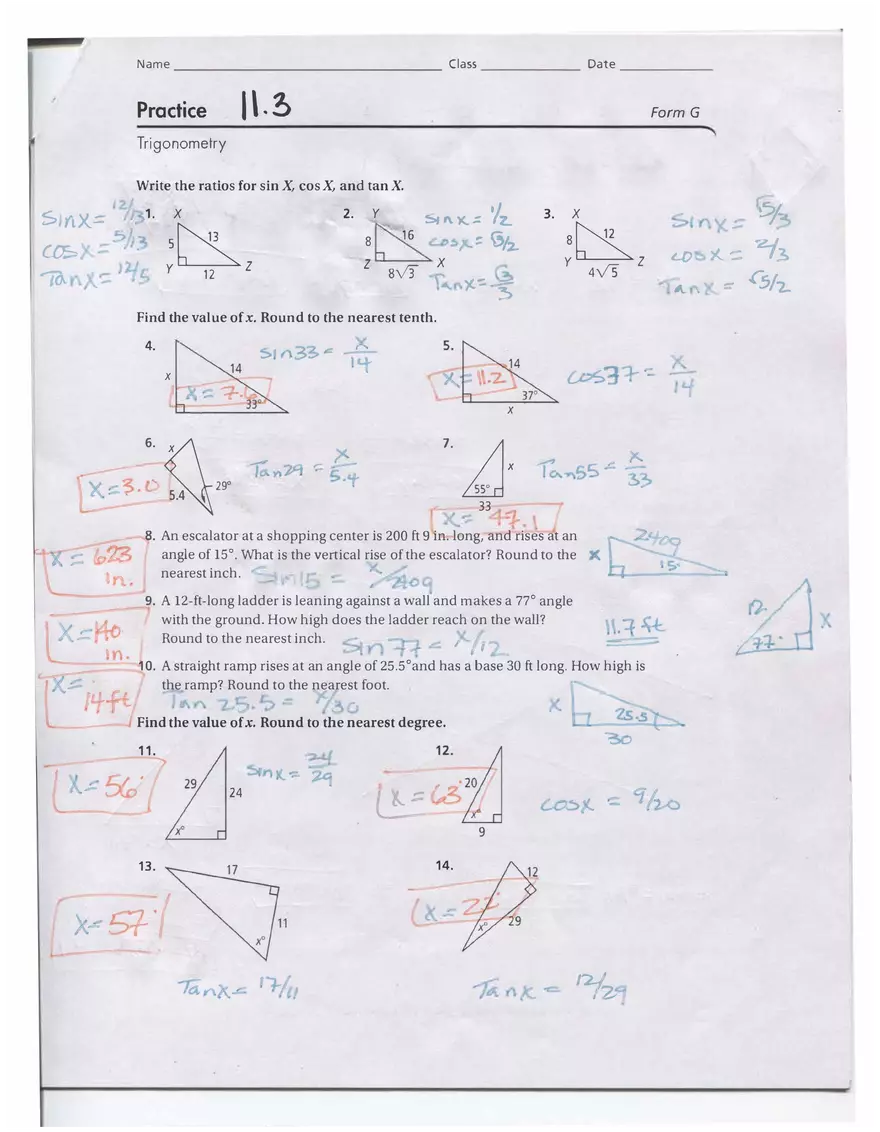Trigonometric Ratios - Page 7