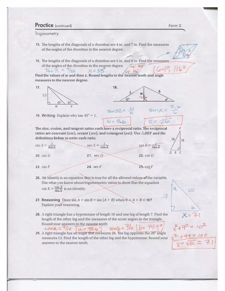 Trigonometric Ratios - Page 8
