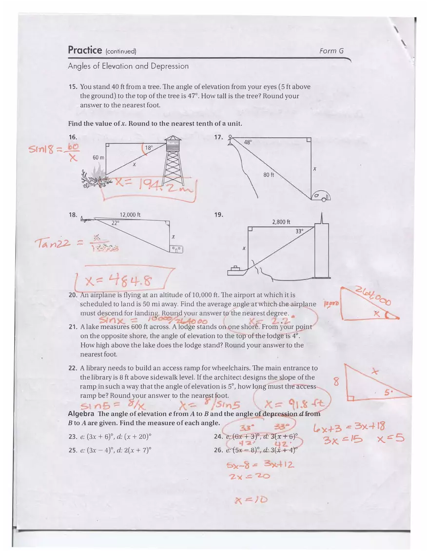 Trigonometric Ratios - Page 10