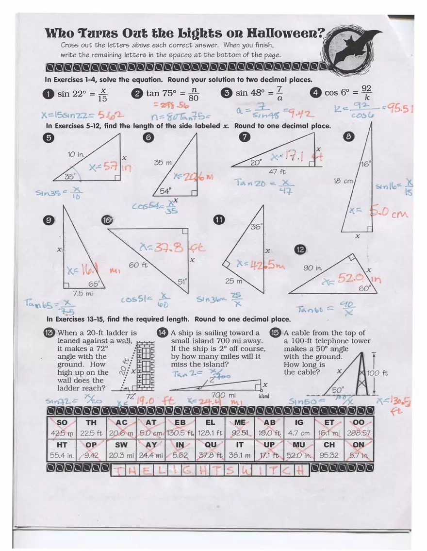 Trigonometric Ratios - Page 4