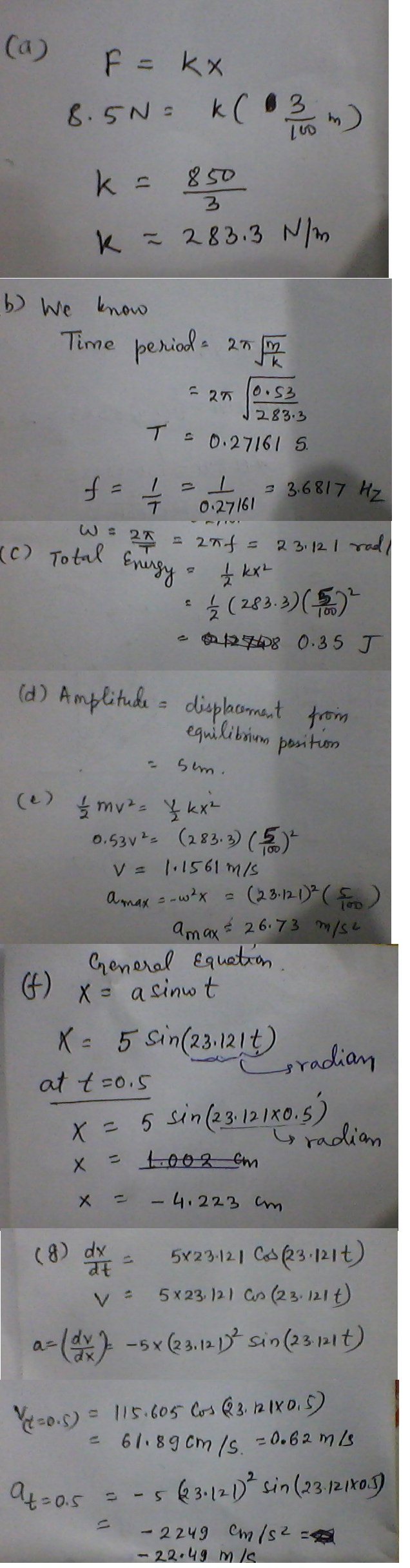 A Spring Of Negligible Mass Stretches 3 00 Cm From Its Relaxed Length When A For Plainmath