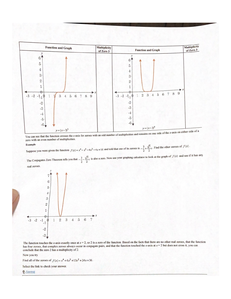 Multiplicities: Function and Graph - Edubirdie