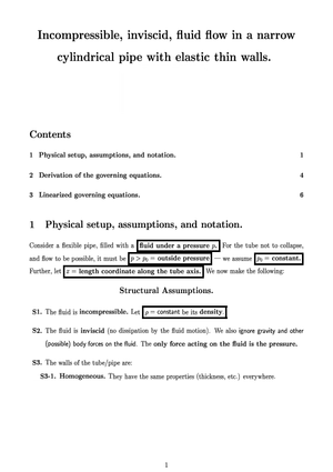 Incompressible, Inviscid, Fluid Flow in a Narrow Cylindrical Pipe with Elastic Thin Walls