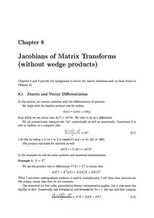 Jacobians of Matrix Transforms