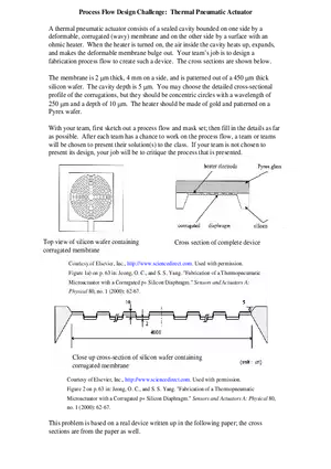 Process Flow Design Challenge: Thermal Pneumatic Actuator