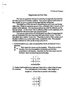 Supplement on Flow Nets