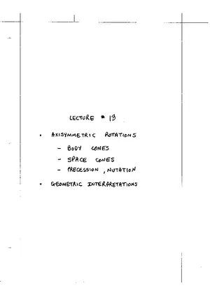 Aerospace Dynamics, Lecture #13