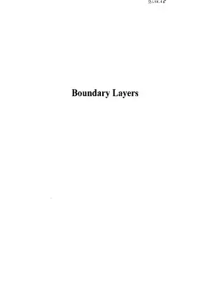 Week 11 Notes: Boundary Layers