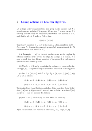 Group Actions on Boolean Algebras