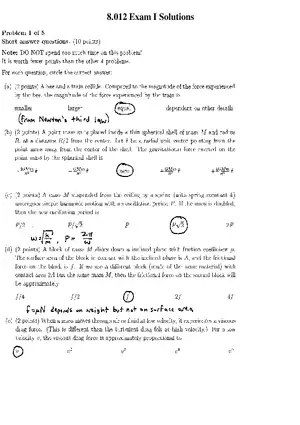 8.012 Exam I Solutions