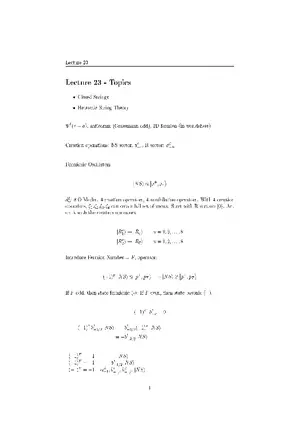 8.251 Lecture 23 Notes