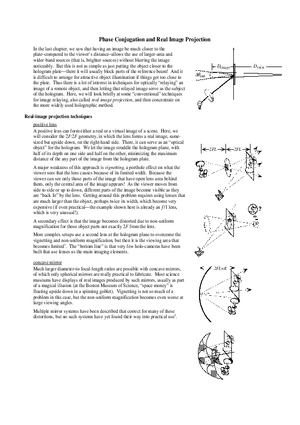 Phase Conjugation and Real Image Projection