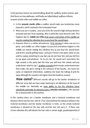 The Auditory System