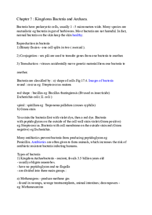 Chapter 7 Kingdoms Bacteria andArchaea