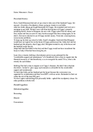 Marsman v. Nasca Lecture Notes