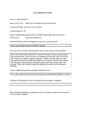 Groves v. John Wunder Case
