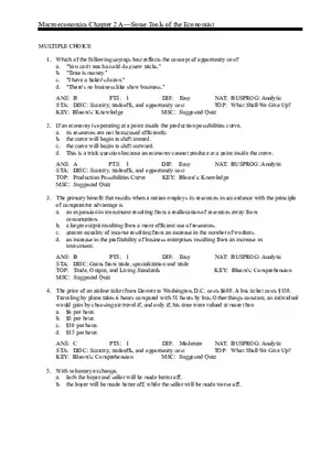 Chapter 2 A Some Tools of the Economist Part 1