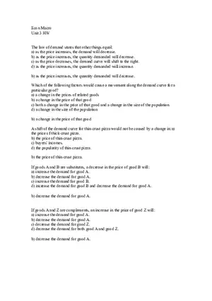 Econ Macro Unit 3 Homework