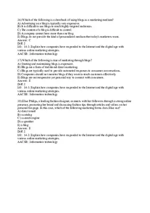 Chapter 14 Direct, Online, Social Media, and Mobile Marketing Part 2