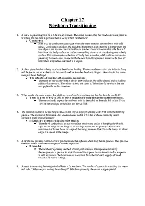 Chapter 17 Newborn Transitioning