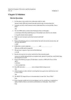 Computer Forensics and Investigations Ch.12