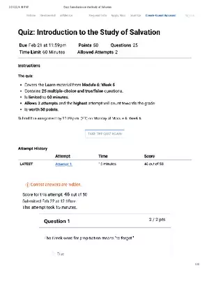 Introduction to the Study of Salvation