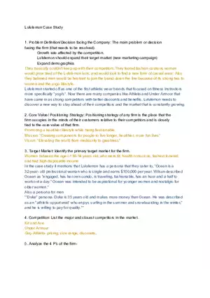 Lululemon Case Study