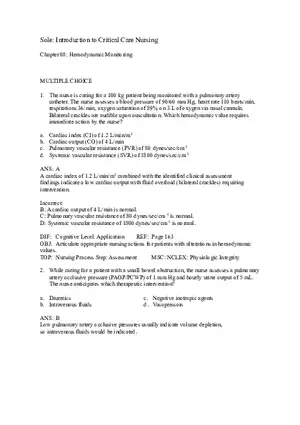 Chapter 08 Hemodynamic Monitoring
