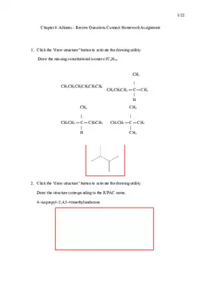 Chapter 4 Alkanes - Review Questions