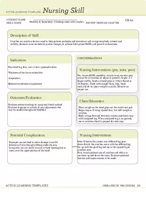 Mobility & Immobility Climbing Stairs with Crutches
