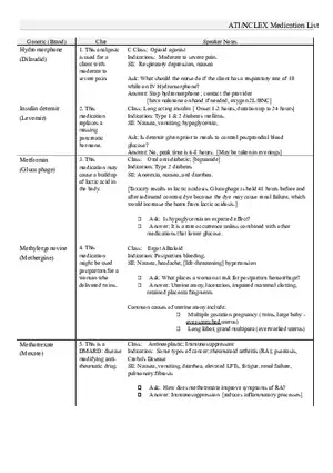 ATI NCLEX Medication List