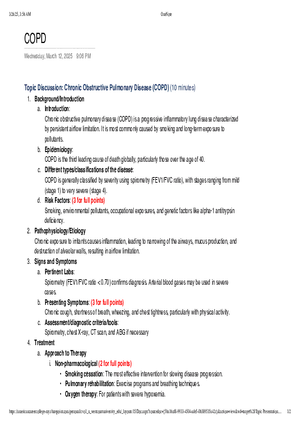 Chronic Obstructive Pulmonary Disease Lab