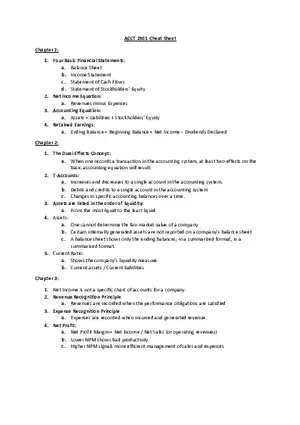 Accounting Final Exam Cheat Sheet