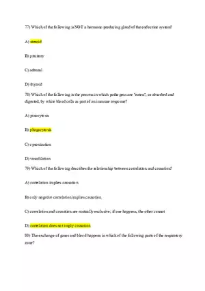HESI A2 Anatomy and Physiology Part 6