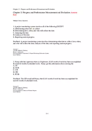 Chapter 13 Progress and Performance Measurement and Evaluation Answer Key Part 1