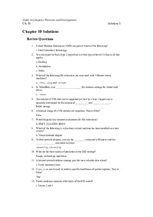 Computer Forensics and Investigations Ch.10