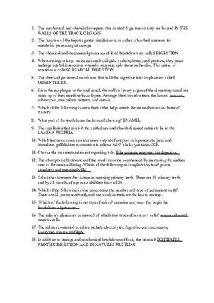 Anatomy and Physiology Answers