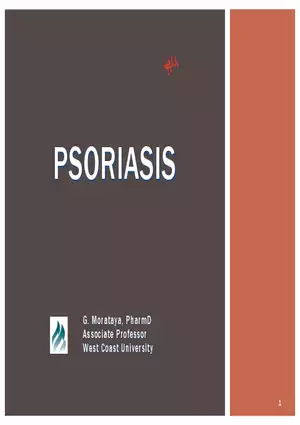 Psoriasis Lecture Note