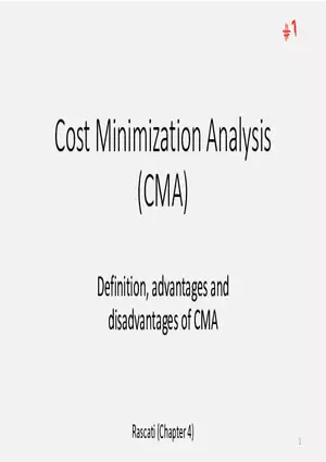 Cost Minimization Analysis