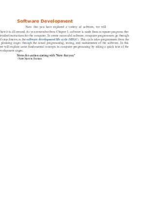 Software Development Visual Lecture Notes