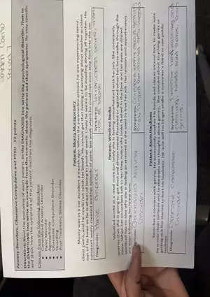 Anxiety Disorders, Obsessive-Compulsive and PTSD