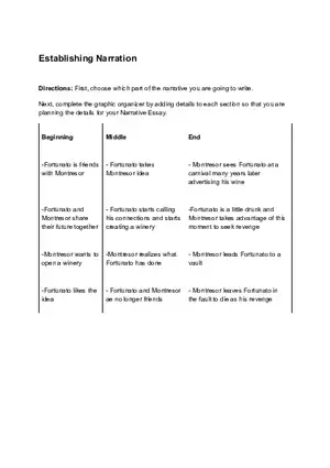 Establishing Narration