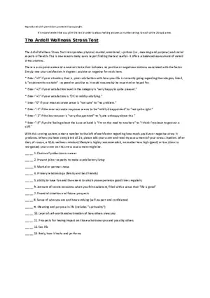 Arden Wellness Stress Assessment