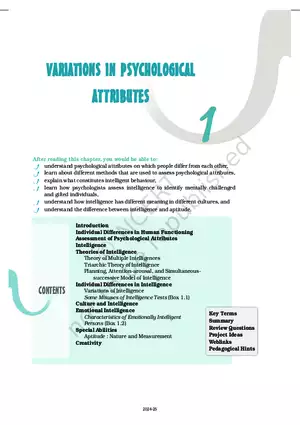 Variations in Psychological Attributes