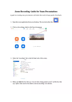 Zoom Recording Guide