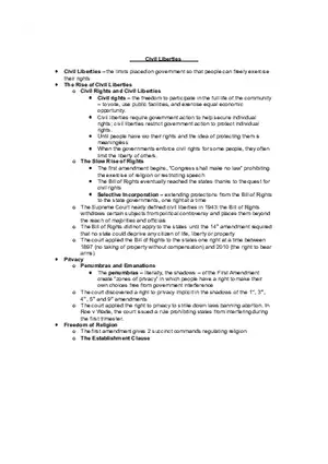 Civil Liberties Notes