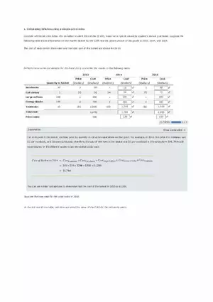 Aplia Calculating Inflation Using a Simple Price Index